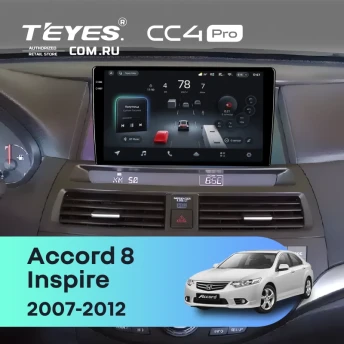Штатная магнитола Teyes CC4 Pro 12/256 Honda Inspire (2007-2012)