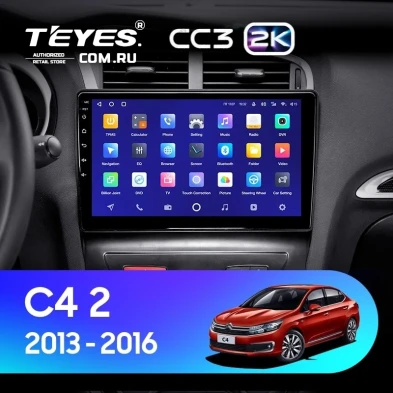 Штатная магнитола Teyes CC3 2K 4/32 Citroen C4 (2013-2016) B7