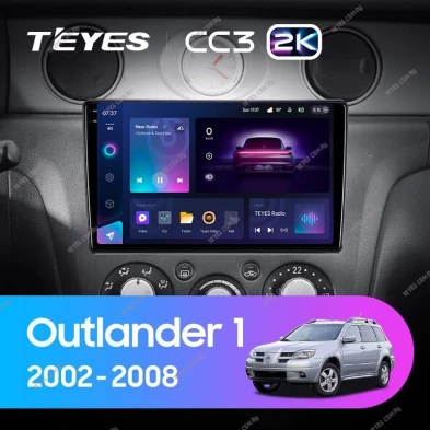 Штатная магнитола Teyes CC3 2K 4/32 Mitsubishi Outlander 1 (2002-2008) F1