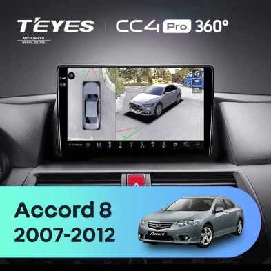 Штатная магнитола Teyes CC4 Pro 360 8/128 Honda Accord 8 (USA) (2007-2012)