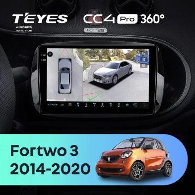 Штатная магнитола Teyes CC4 Pro 360 12/256 Mercedes-Benz Smart Fortwo 3 C453 A453 W453 (2014-2020)