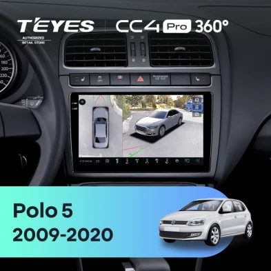 Штатная магнитола Teyes CC4 Pro 360 8/128 Volkswagen Polo 5 (2009-2020) (матовая)