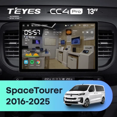 Штатная магнитола Teyes CC4 Pro 8/128 Citroen SpaceTourer (2016-2026) (13")