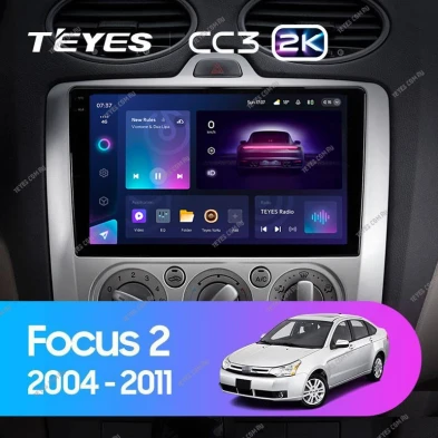 Штатная магнитола Teyes CC3 2K 6/128 Ford Focus 2 Mk 2 (2004-2011) F1