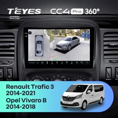 Штатная магнитола Teyes CC4 Pro 360 8/128 Opel Vivaro B (2014-2018)