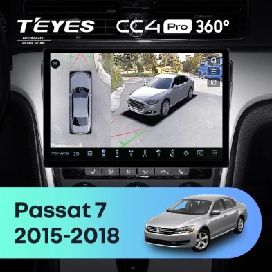 Штатная магнитола Teyes CC4 Pro 360 12/256 Volkswagen Passat 7 B7 (2015-2018) F1 (13")