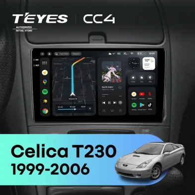 Штатная магнитола Teyes CC4 6/64 Toyota Celica T230 (1999-2006)
