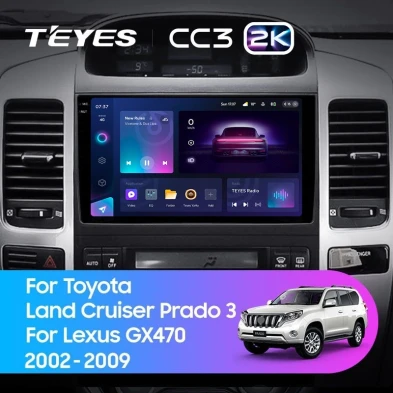 Штатная магнитола Teyes CC3 2K 6/128 Lexus GX470 (2002-2009) F2