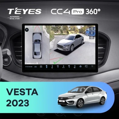 Штатная магнитола Teyes CC4 Pro 360 12/256 Lada Vesta (2023-2026) F2 Тип-B (11")