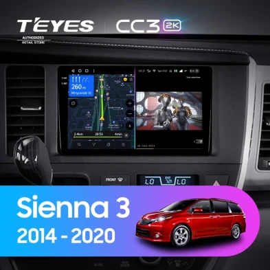 Штатная магнитола Teyes CC3 2K 6/128 Toyota Sienna 3 XL30 (2014-2020)