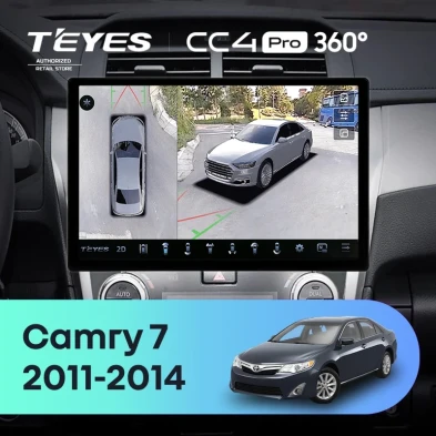 Штатная магнитола Teyes CC4 Pro 8/128 Toyota Camry 7 XV 50 55 (2011-2014) (черно-серая) F1 (13")