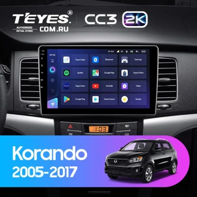 Штатная магнитола Teyes CC3 2K 4/32 SsangYong Actyon Sports (2005-2017)