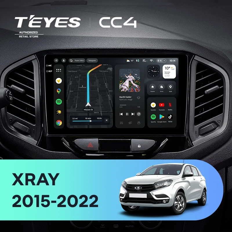 Штатная магнитола Teyes CC4 8/128 Lada Xray (2015-2022)