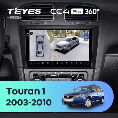 Штатная магнитола Teyes CC4 Pro 360 8/128 Volkswagen Touran 1 (2003-2010)