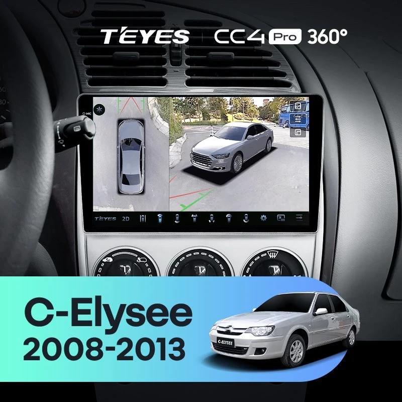 Штатная магнитола Teyes CC4 Pro 360 8/128 Citroen C-Elysee (2008-2013)