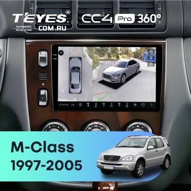 Штатная магнитола Teyes CC4 Pro 360 12/256 Mercedes ML W163 (1997-2005) (дерево)