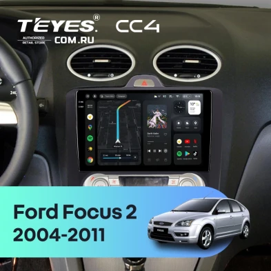 Штатная магнитола Teyes CC4 6/64 Ford Focus 2 (2004-2011) (черная) F2