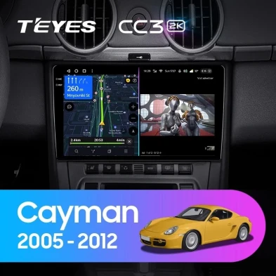 Штатная магнитола Teyes CC3 2K 360 6/128 Porsche Cayman 987 (2005-2012)