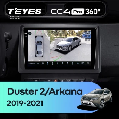Штатная магнитола Teyes CC4 Pro 360 8/128 Renault Duster HM 2 (2020-2021) F2