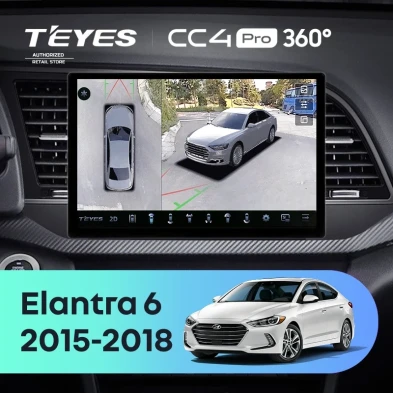 Штатная магнитола Teyes CC4 Pro 360 8/128 Hyundai Elantra 6 (2015-2018) Тип-A (13")