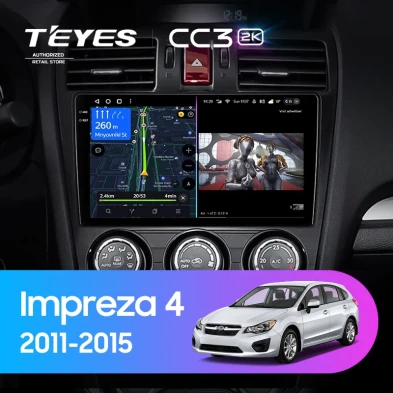 Штатная магнитола Teyes CC3 2K 4/32 Subaru Impreza 4 (2011-2015) Тип-B
