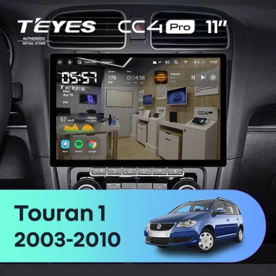 Штатная магнитола Teyes CC4 Pro 12/256 Volkswagen Touran 1 (2003-2010) (11")