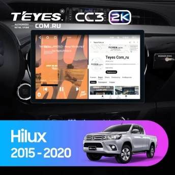 Штатная магнитола Teyes CC3 2K 4/32 Toyota Hilux Pick Up (2015-2020) (11")