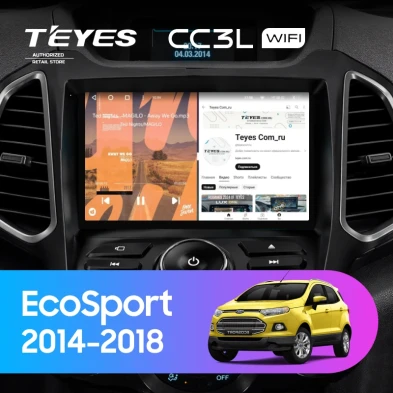 Штатная магнитола Teyes CC3L WiFi 2/32 Ford EcoSport (2014-2018) F2