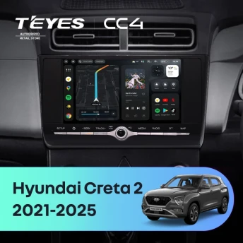 Штатная магнитола Teyes CC4 8/128 Hyundai Creta 2 (2021-2022) с кнопками