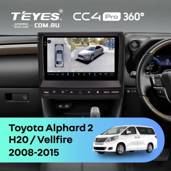 Штатная магнитола Teyes CC4 Pro 360 8/128 Toyota Vellfire (2008-2015) F3