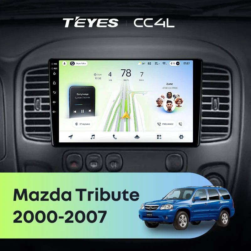 Штатная магнитола Teyes CC4L 4/64 Mazda Tribute (2000-2007)