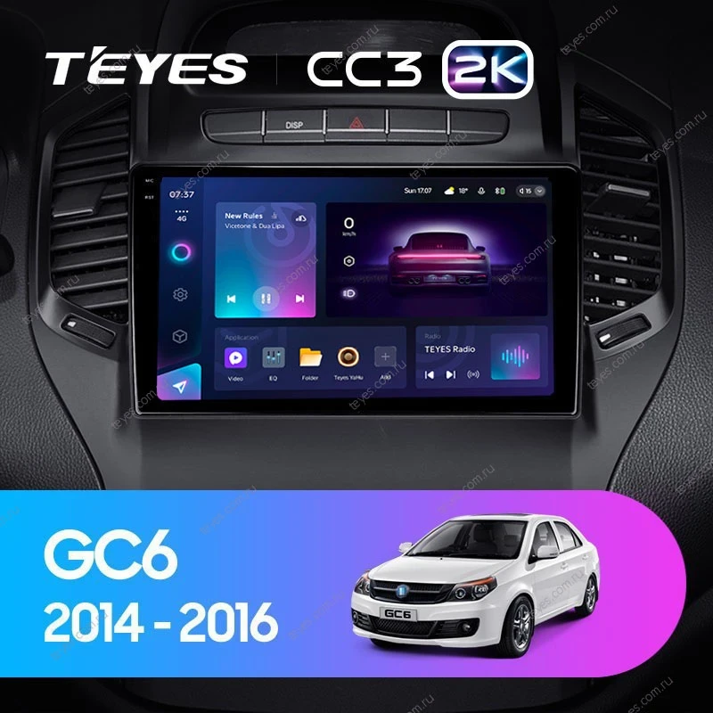 Штатная магнитола Teyes CC3 2K 4/32 Geely GC6 1 (2014-2016)