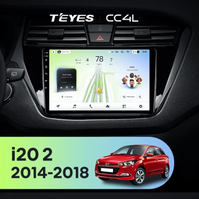 Штатная магнитола Teyes CC4L 6/64 Hyundai i20 2 GB (2014-2018)