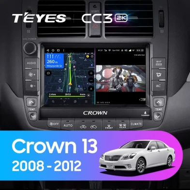 Штатная магнитола Teyes CC3 2K 4/64 Toyota Crown 13 S200 (2008-2012) Тип-A