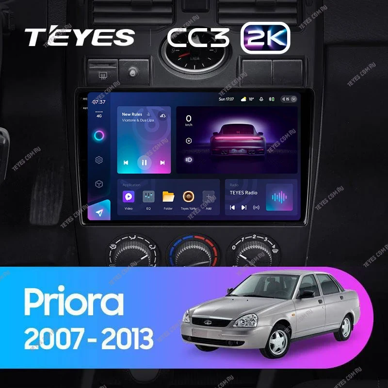 Штатная магнитола Teyes CC3 2K 4/64 Lada Priora 1 (2007-2013) F1