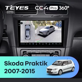 Штатная магнитола Teyes CC4 Pro 360 8/128 Skoda Praktik (2007-2015)