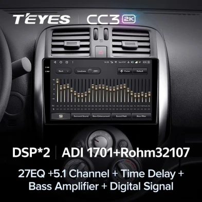 Штатная магнитола Teyes CC3 2K 360 6/128 Nissan Sunny Versa C17 (2012-2014)