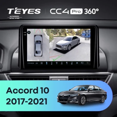 Штатная магнитола Teyes CC4 Pro 360 12/256 Honda Accord 10 CV (2017-2021) Тип-A