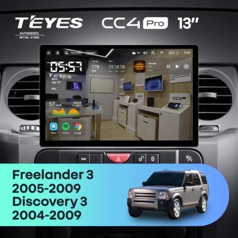 Штатная магнитола Teyes CC4 Pro 8/128 Land Rover Freelander 3 (2005-2009) (13")