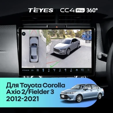 Штатная магнитола Teyes CC4 Pro 360 12/256 Toyota Corolla Fielder 3 E160 (2012-2021) (13")