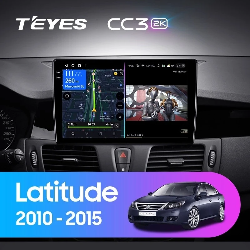 Штатная магнитола Teyes CC3 2K 4/32 Renault Latitude 1 (2010-2015)