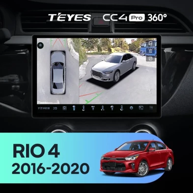 Штатная магнитола Teyes CC4 Pro 360 8/128 Kia Rio 4 (2016-2020) Тип-A (13")