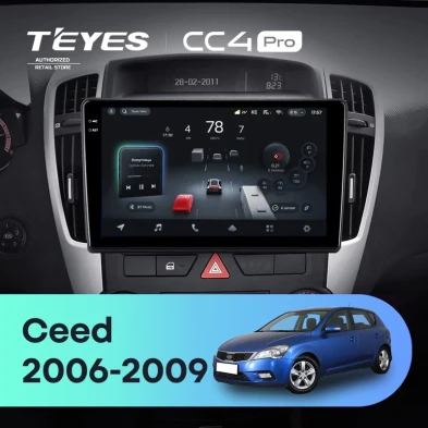 Штатная магнитола Teyes CC4 Pro 8/128 Kia Ceed (2006-2009)