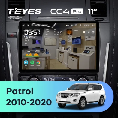 Штатная магнитола Teyes CC4 Pro 8/128 Nissan Patrol Y62 (2010-2020) F2 (11")