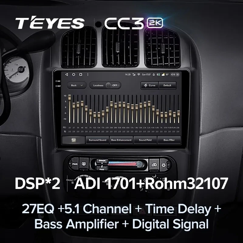 Штатная магнитола Teyes CC3 2K 6/128 Chrysler Voyager (2000-2007) Тип-A