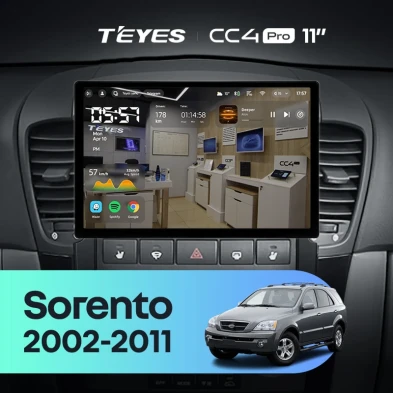 Штатная магнитола Teyes CC4 Pro 12/256 Kia Sorento BL (2002-2011) (11")