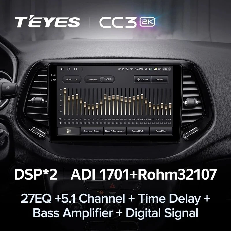 Штатная магнитола Teyes CC3 2K 4/64 Jeep Compass 2 MP (2016-2018)