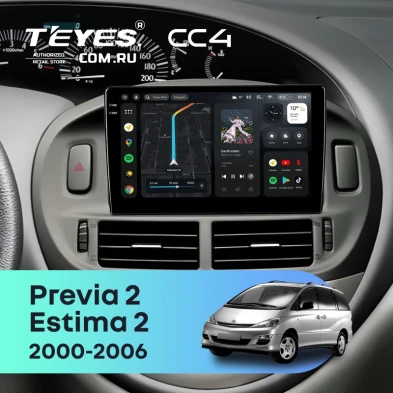 Штатная магнитола Teyes CC4 8/128 Toyota Previa 2 (2000-2006)